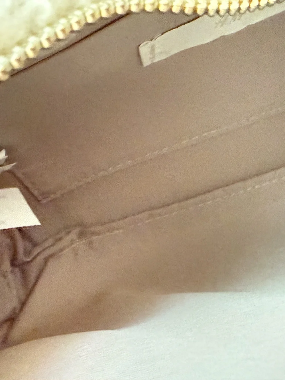 H&M Cream Teddy Fur Fluffy Shoulder Bag Baguette - Picture 12 of 15